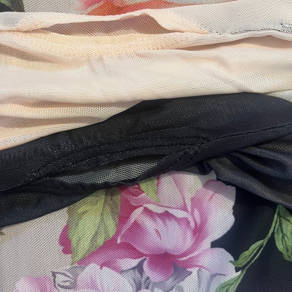 AFRM Shailene Floral Mesh Turtleneck Midi Dress Long Sleeve Size M NWT - Picture 12 of 16